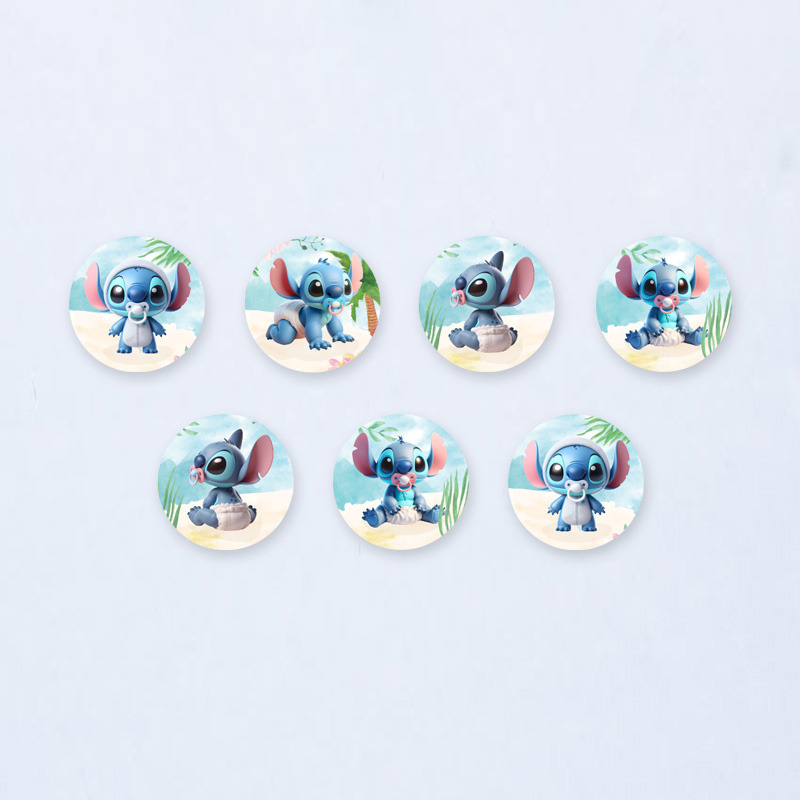 Ξύλινες Κονκάρδες Baby Stitch / 8τμχ