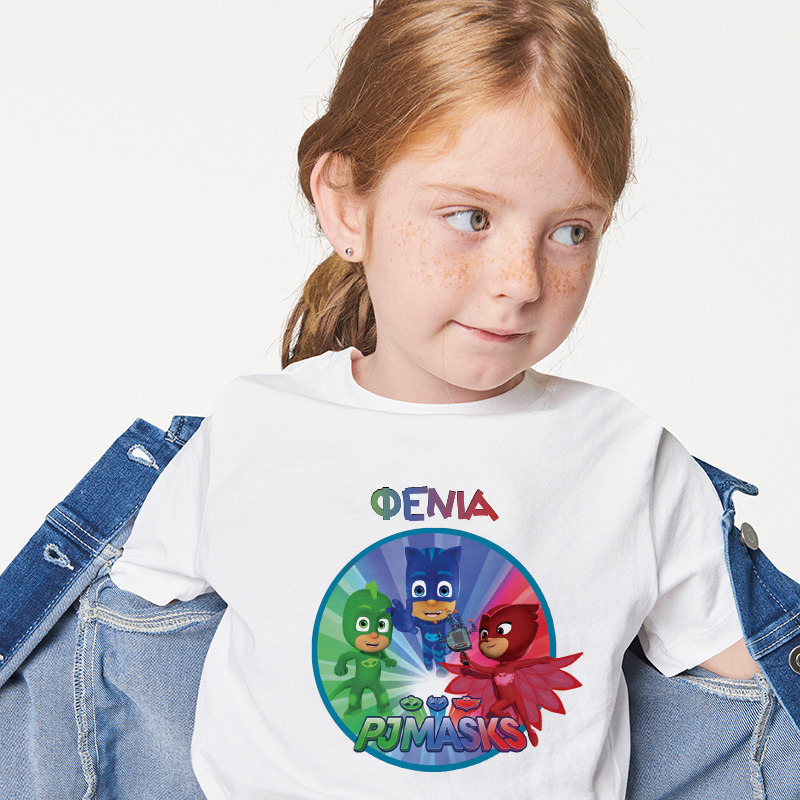 Παιδικό T-shirt PJ Masks για κορίτσι με όνομα