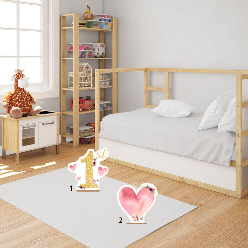 Διακοσμητική φιγούρα 1st Birthday Girl 20cm Ξύλινη με βάση/1 τμχ