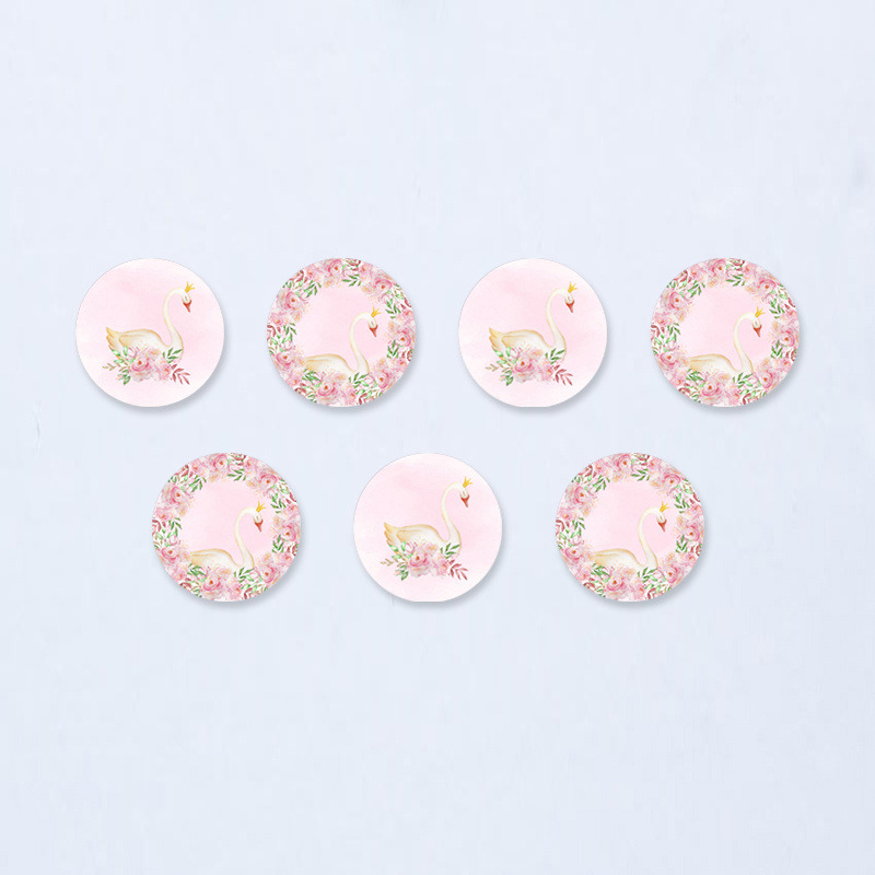 Ξύλινες Κονκάρδες Κύκνος / 8τμχ