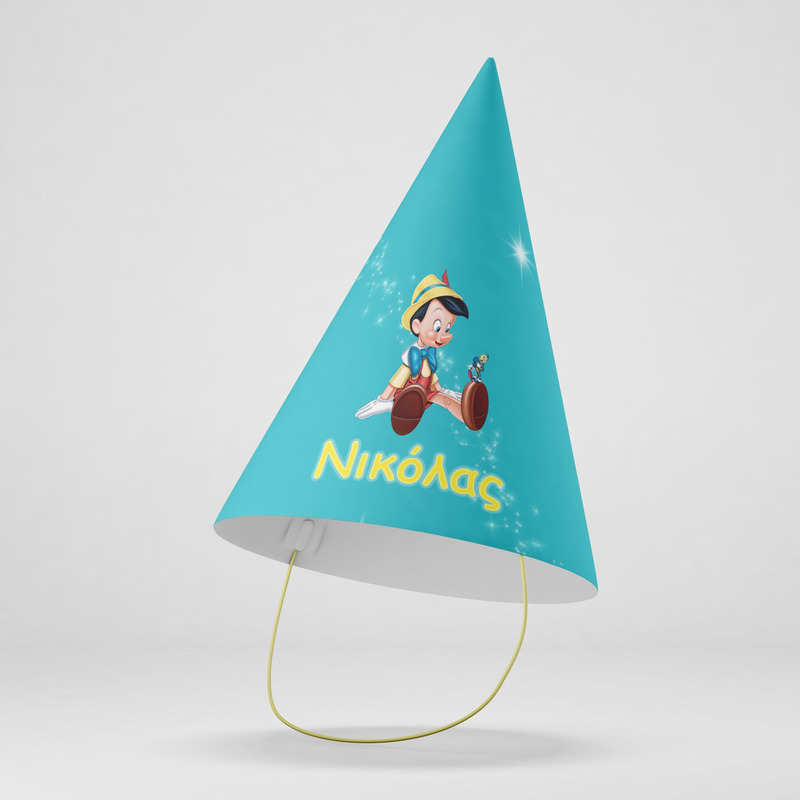 Καπελάκια πάρτυ με όνομα Πινόκιο / 8τμχ
