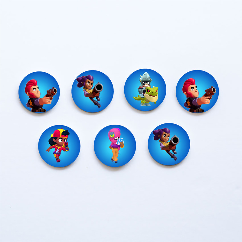 Ξύλινες Κονκάρδες Brawl Stars / 8τμχ