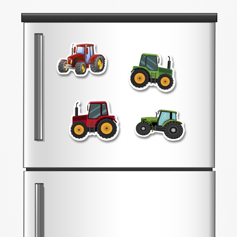 Ξύλινα μαγνητάκια Τρακτέρ 5cm/ 4τμχ