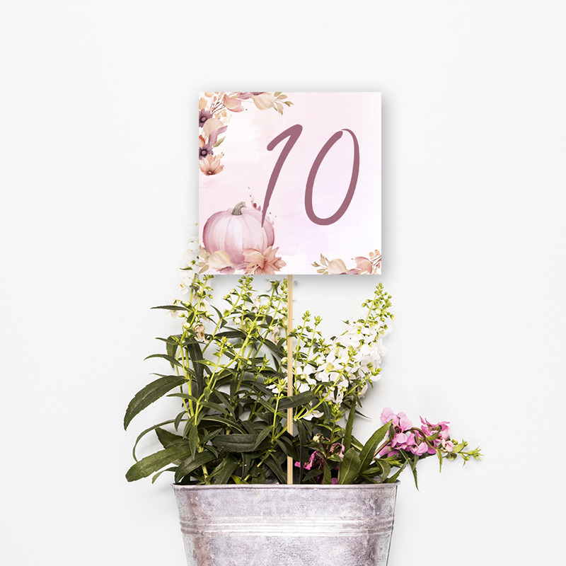 Αρίθμηση τραπεζιού Κολοκύθα τετράγωνο