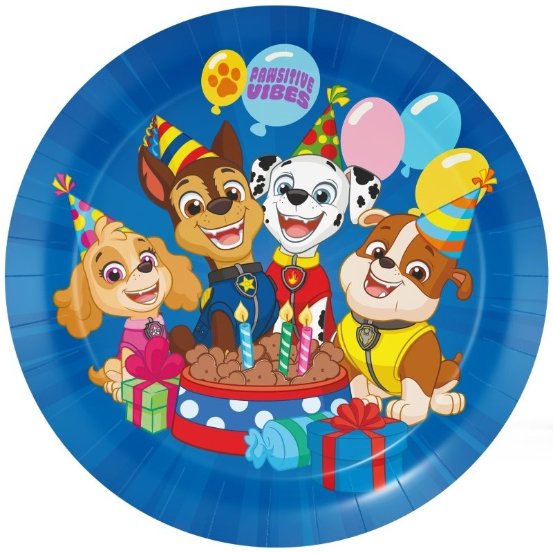 Πιάτα Χάρτινα 23εκ Paw Patrol / 8 τεμ
