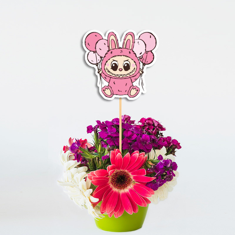 Topper Διακοσμητικό Labubu χάρτινο/ 20cm