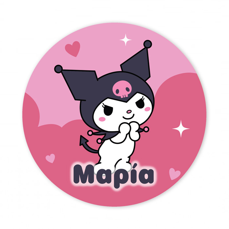 Αυτοκόλλητο με όνομα Kuromi 27cm