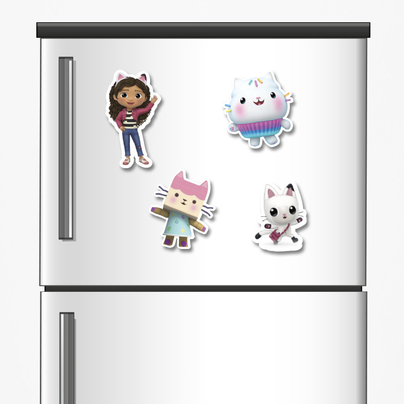 Ξύλινα μαγνητάκια Gabby's Dollhouse 5cm/ 4τμχ