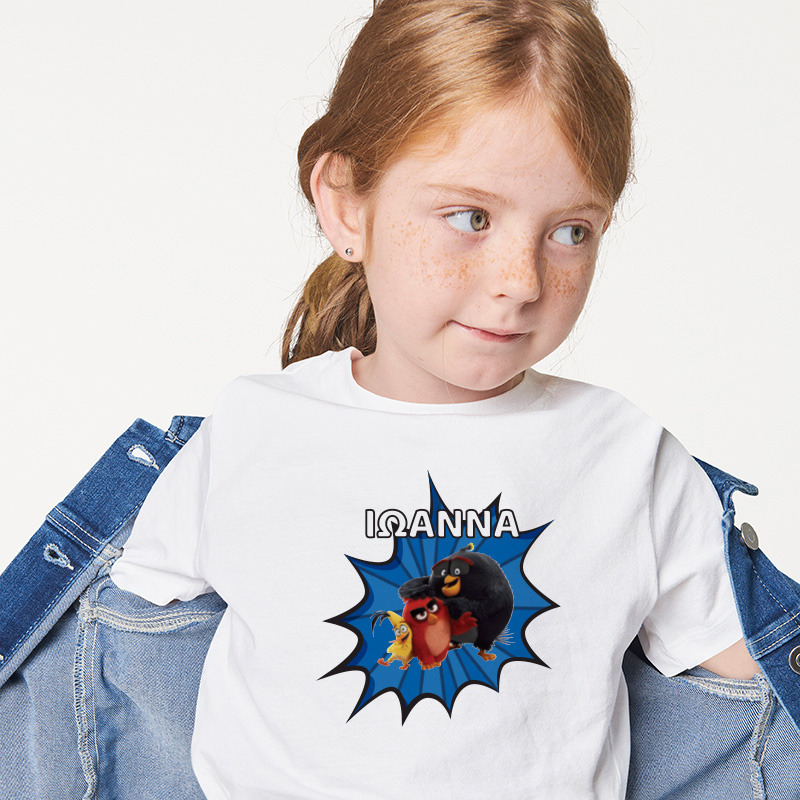 Παιδικό T-shirt Angry Birds για κορίτσι με όνομα
