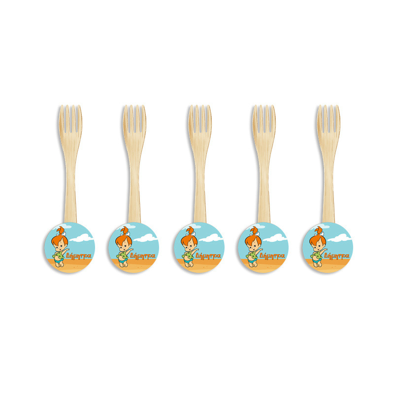 Ξύλινα Πιρουνάκια με όνομα Σταλίτσα / 8τμχ