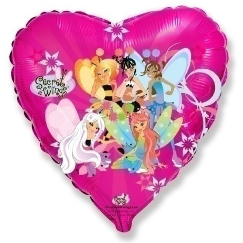 Μπαλόνι Φοιλ 18 Καρδιά - Secret Wings / 46 εκ ασυσκεύστο