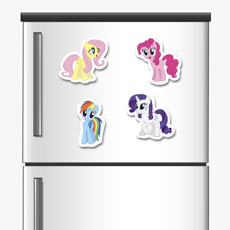 Ξύλινα μαγνητάκια My Little Pony 5cm/ 4τμχ