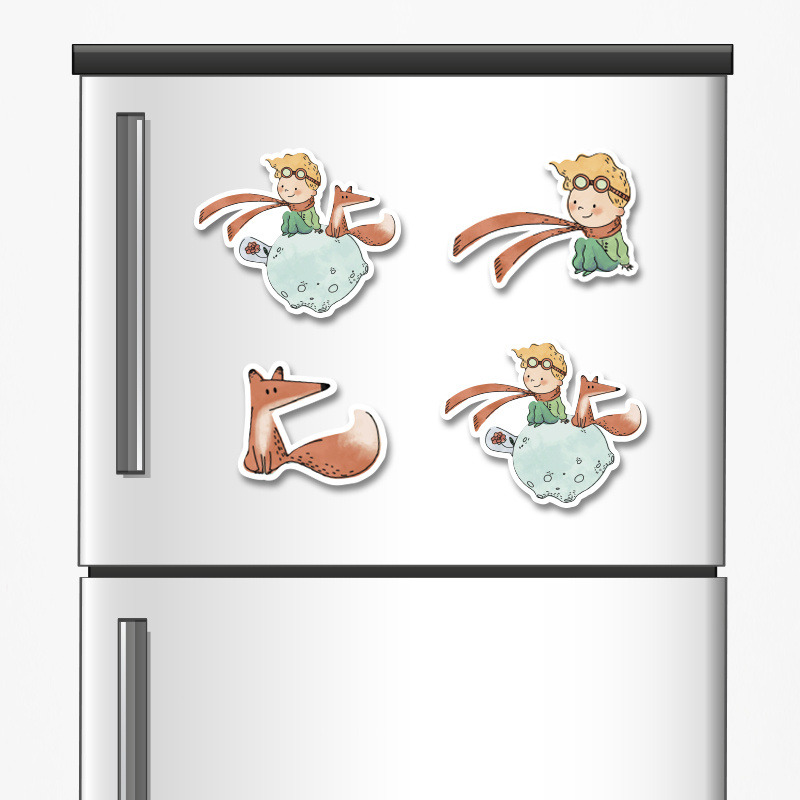 Ξύλινα μαγνητάκια Ο Μικρός Πρίγκιπας 5cm/ 4τμχ