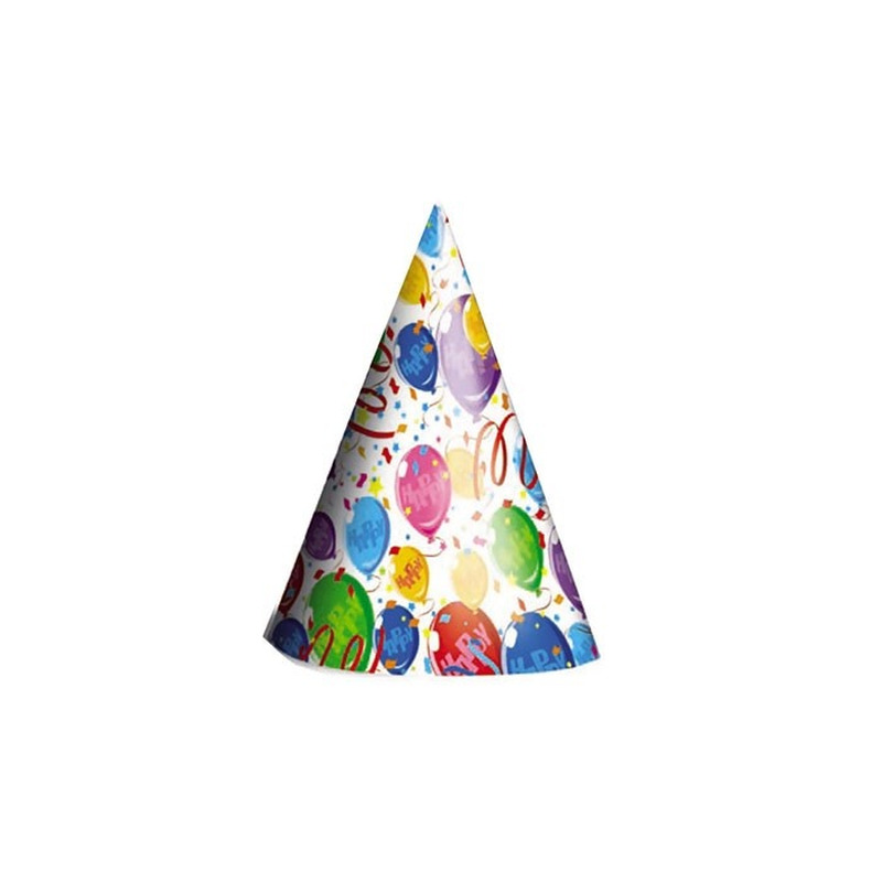 Καπελάκια με Μπαλόνια Happy Balloons / 6 τεμ