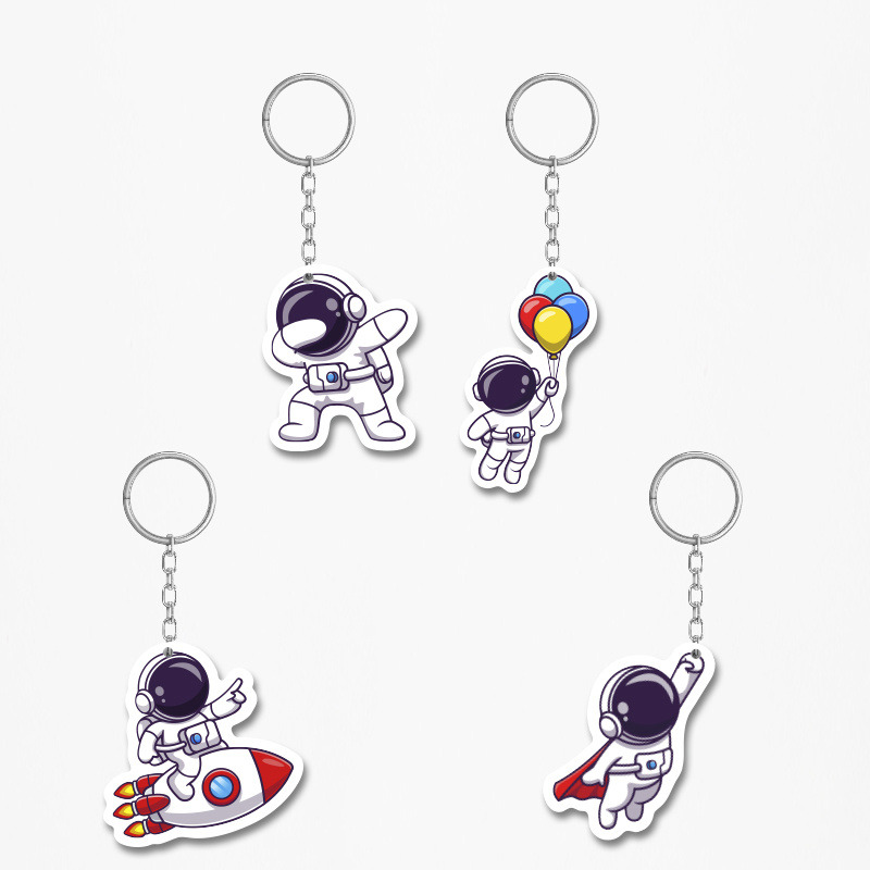 Ξύλινα Μπρελόκ Διάστημα 5cm/ 4τμχ