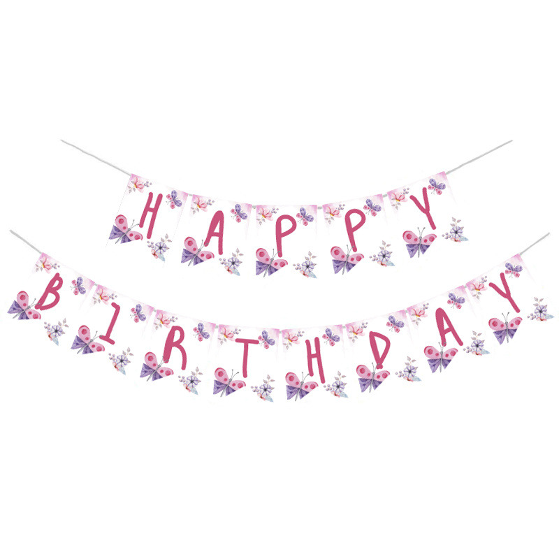 Γιρλάντα Γράμματα Butterfly Happy Birthday