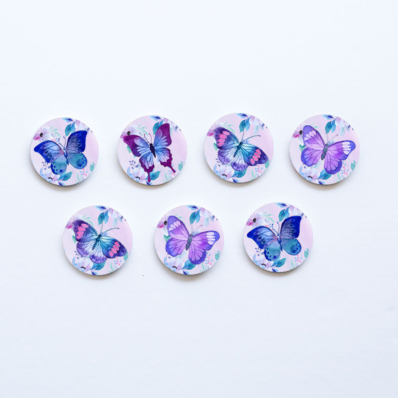 Ξύλινες Κονκάρδες Πεταλούδες / 8τμχ