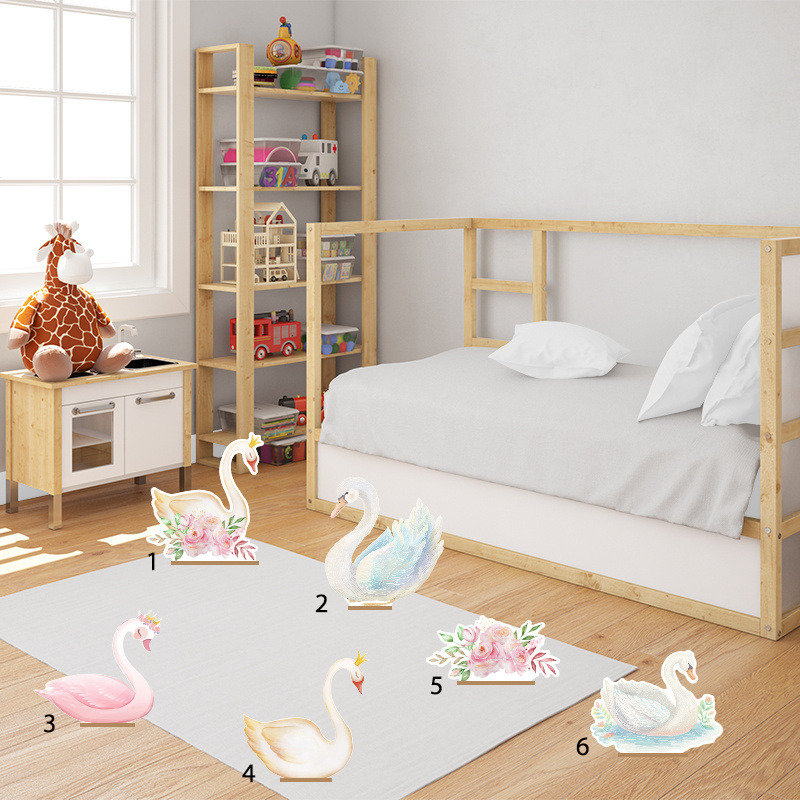 Διακοσμητική φιγούρα Κύκνος 20cm Ξύλινη με βάση/1 τμχ