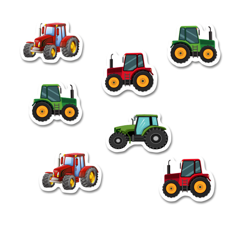 Αυτοκόλλητα Μικρός Τρακτεράκιας 5cm / 8τμχ