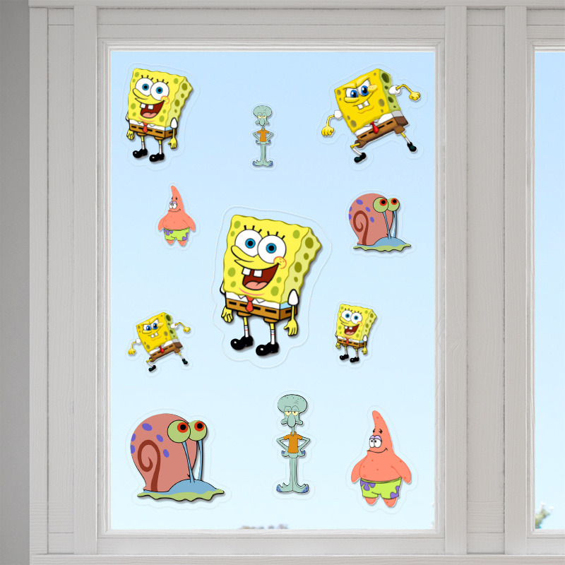 Αυτοκόλλητα τζαμιού Μπομπ Σφουγγαράκης /10 τμχ