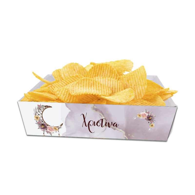 Κουτάκια για πατατάκια Ονειροπαγίδα για Κορίτσι με όνομα 8τμχ/ 15cmx10cmx4cm