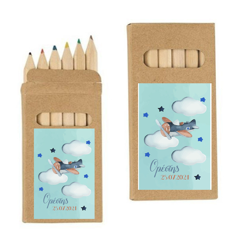 Ξυλομπογιές Αεροπλάνο Vintage με όνομα