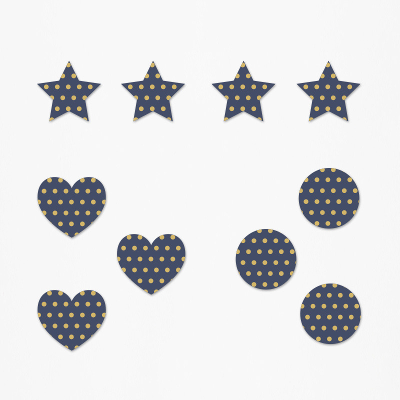 Ξύλινα διακοσμητικά Little Star Pattern mix/ 10τμχ(2cm)