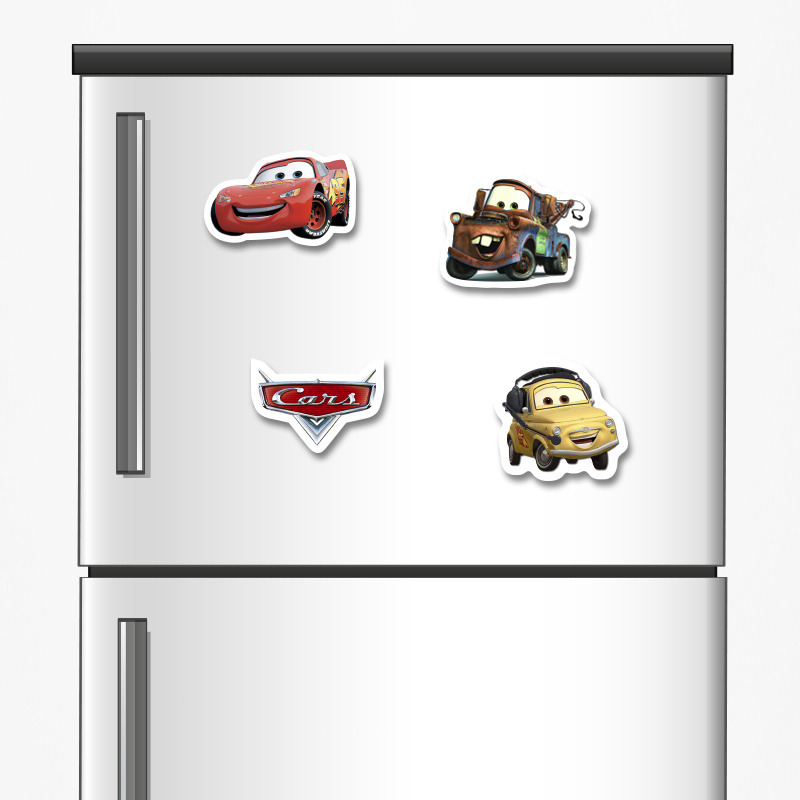 Ξύλινα μαγνητάκια McQueen 5cm/ 4τμχ