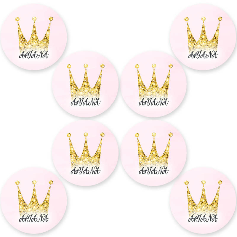 Στρογγυλά αυτοκόλλητα Κορώνα / 8 τμχ