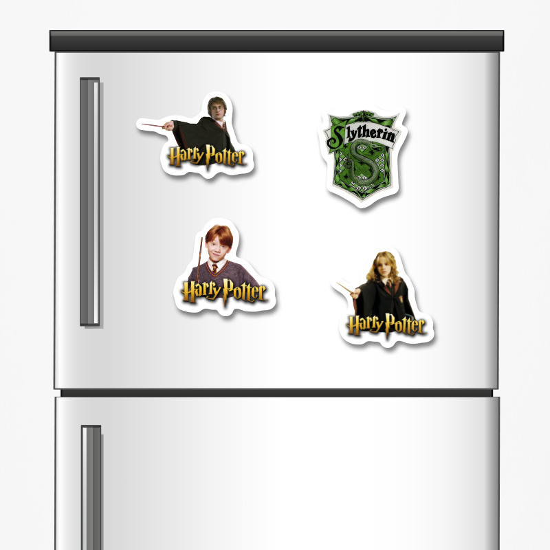 Ξύλινα μαγνητάκια Harry Potter 5cm/ 4τμχ