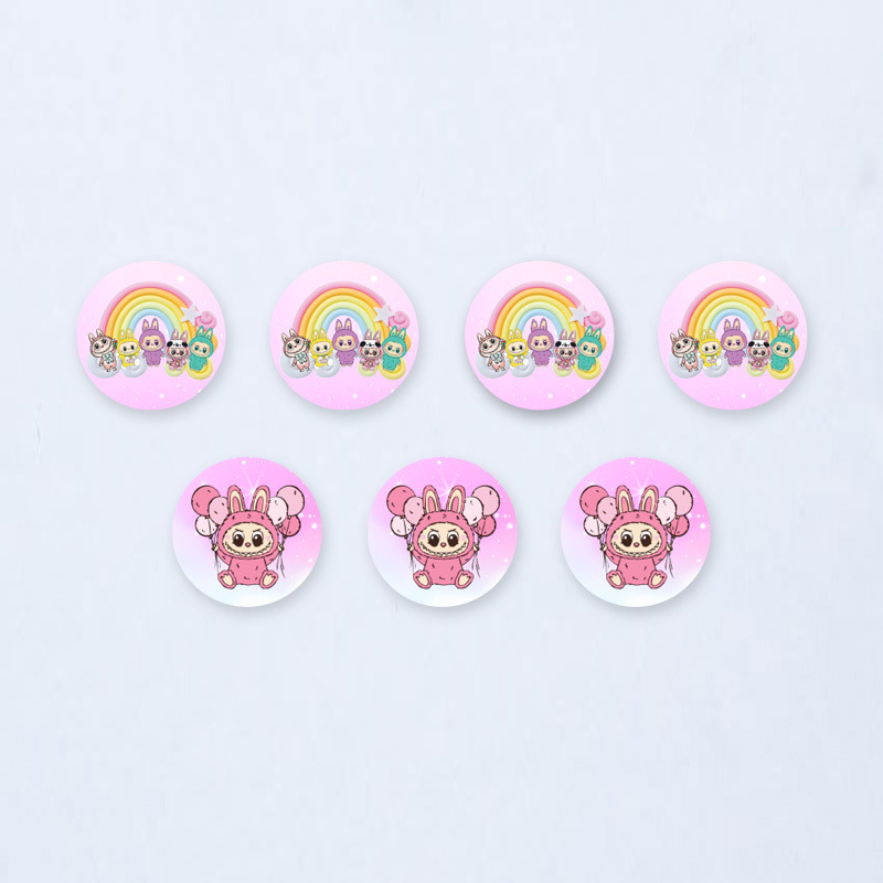 Ξύλινες Κονκάρδες Labubu / 8τμχ