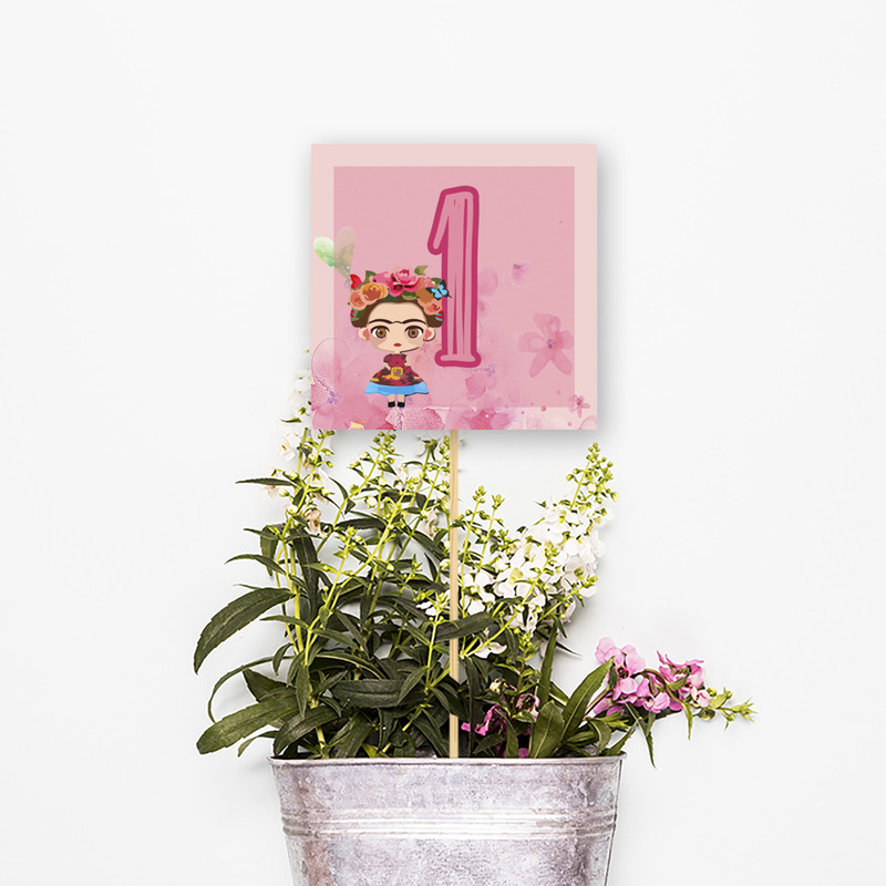 Αρίθμηση τραπεζιού Frida Kahlo τετράγωνο