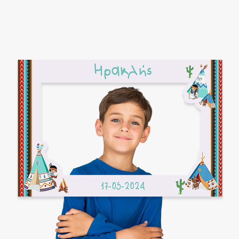 Κάδρο Photobooth Ινδιάνος για φωτογραφίες/ 60cm*40cm