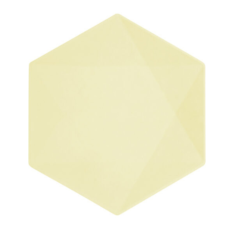 Πιάτα εξάγωνα Vert Decor Yellow 26.1 x 22.6 εκ - Κίτρινο Παστέλ / 6 τεμ