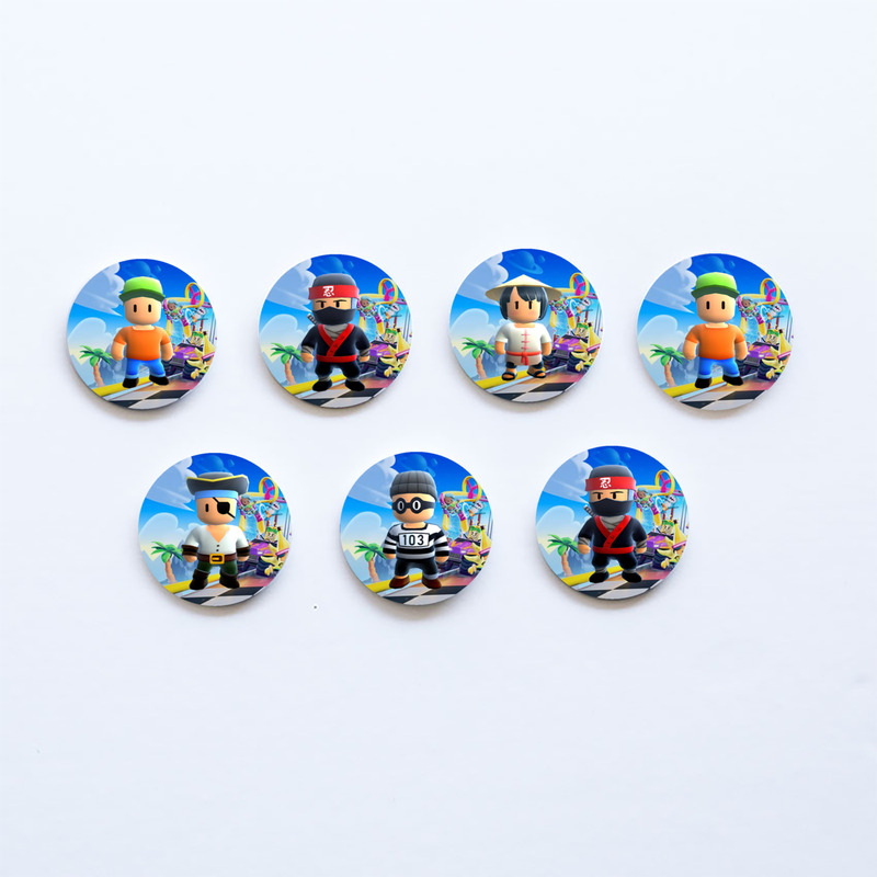 Ξύλινες Κονκάρδες Stumble Guys / 8τμχ