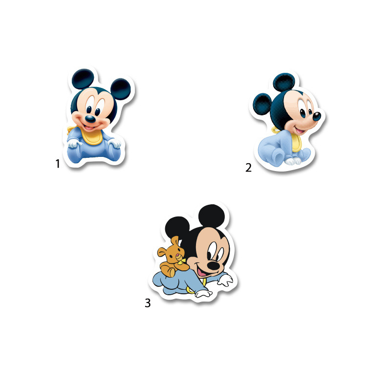 Διακοσμητική φιγούρα Baby Mickey 5cm Ξύλινη/1τμχ