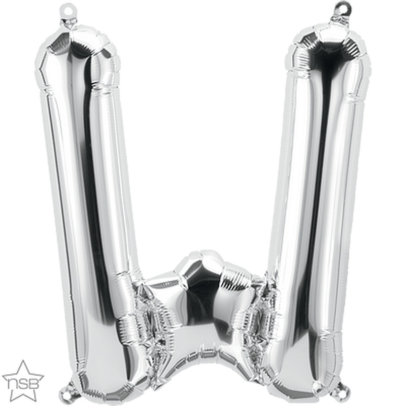 Μπαλόνι Φοιλ Μίνι Γράμμα W Ασημί 41εκ