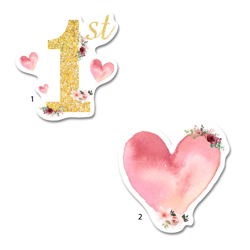 Διακοσμητική φιγούρα 1st Birthday Girl 10cm Ξύλινη/1τμχ