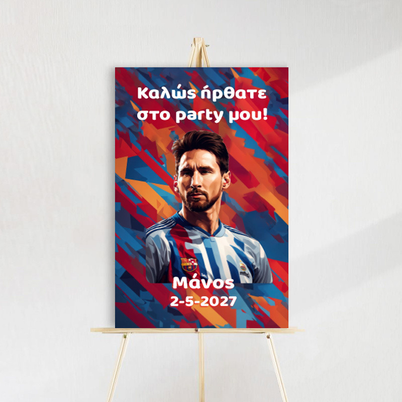 Ταμπέλα Πάρτυ Messi ξύλινη/60*40cm