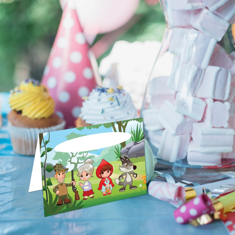 Καρτελάκι Μπουφέ Κοκκινοσκουφίτσα/ 6τμχ