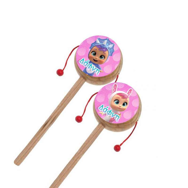 Ξύλινο Τυμπανάκι με όνομα Κλαψουλίνια