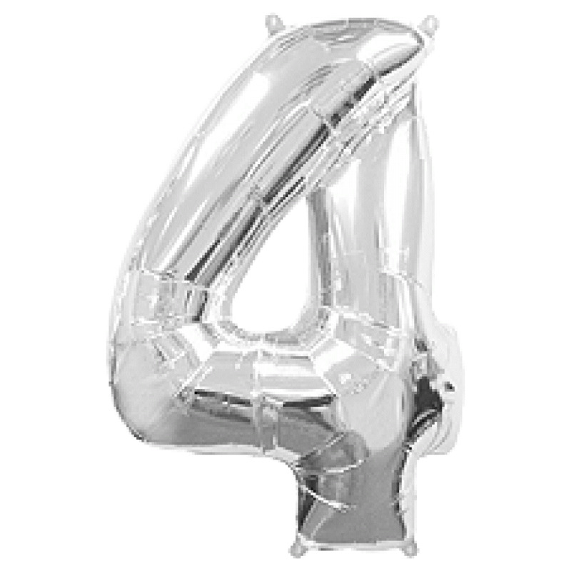 Μπαλόνι Φοιλ Σχήμα Ασημί Νούμερο 4 Ασυσκεύαστο