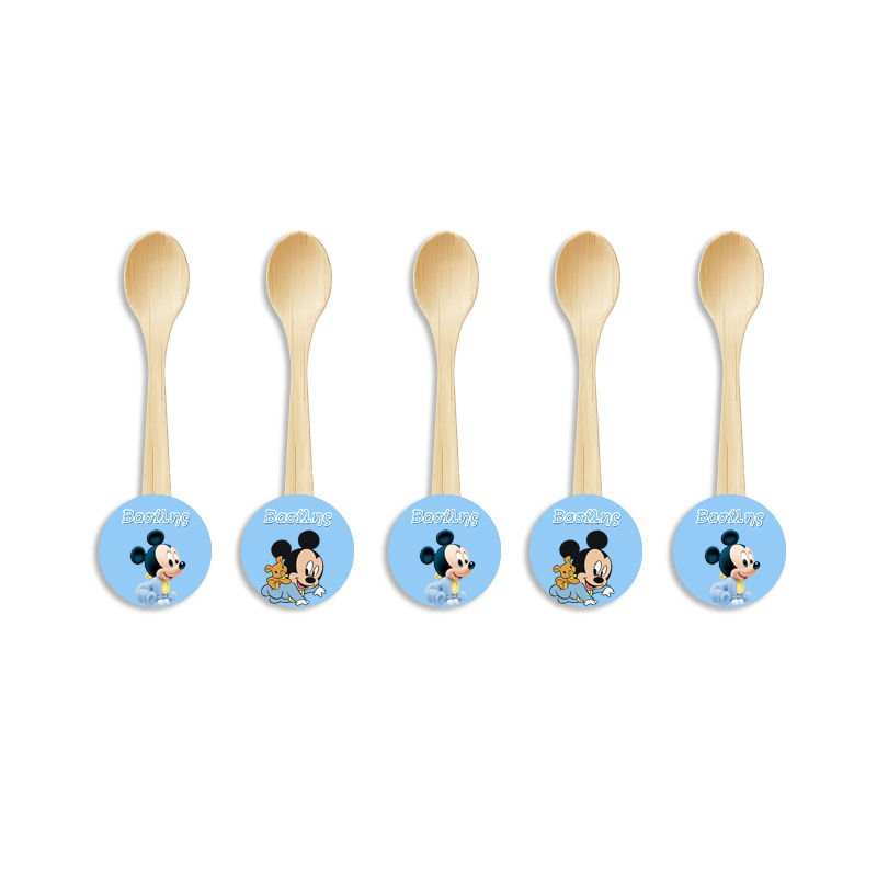 Ξύλινα Κουταλάκια με όνομα Baby Mickey / 8τμχ