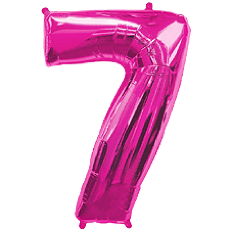 Μπαλόνι Φοιλ Σχήμα Φούξια Νούμερο 7 Ασυσκεύαστο