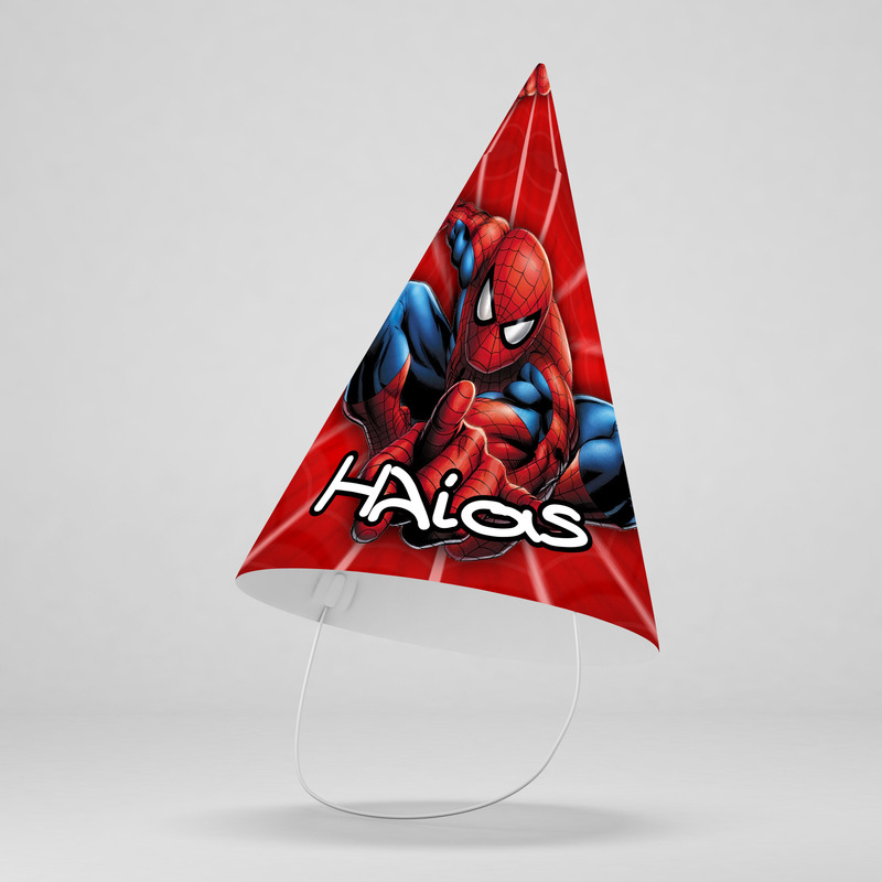 Καπελάκια πάρτυ με όνομα Spiderman/8τμχ