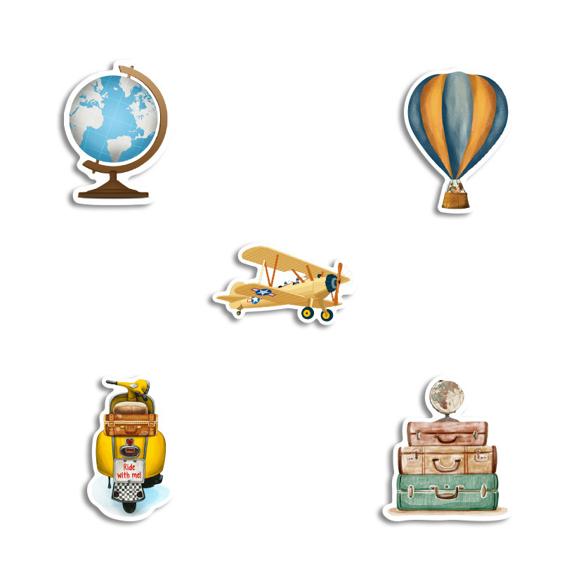Αυτοκόλλητα Ταξίδια 10cm / 8τμχ