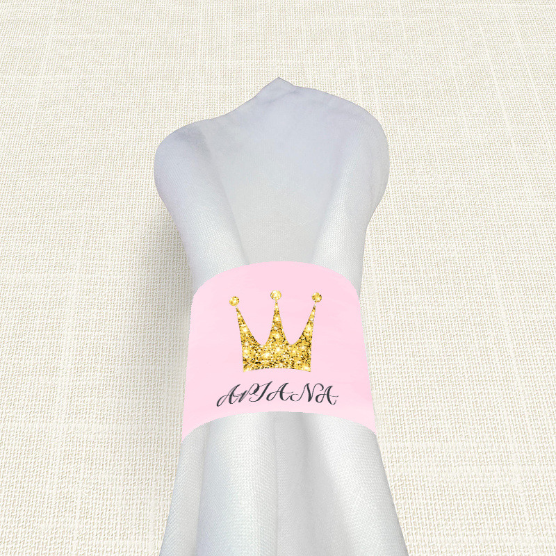 Δαχτυλίδι πετσέτας χάρτινο με όνομα Κορώνα