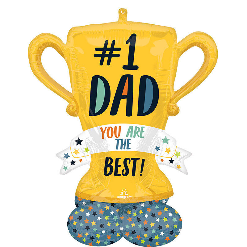 Μπαλόνι Φοιλ Airloonz Best Dad Trophy / 96 x 109 εκ - Κύπελλο