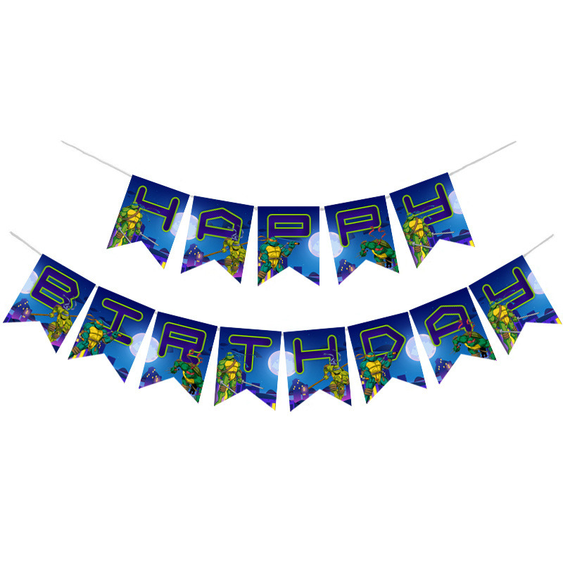 Γιρλάντα Γράμματα Χελωνονιντζάκια Happy Birthday