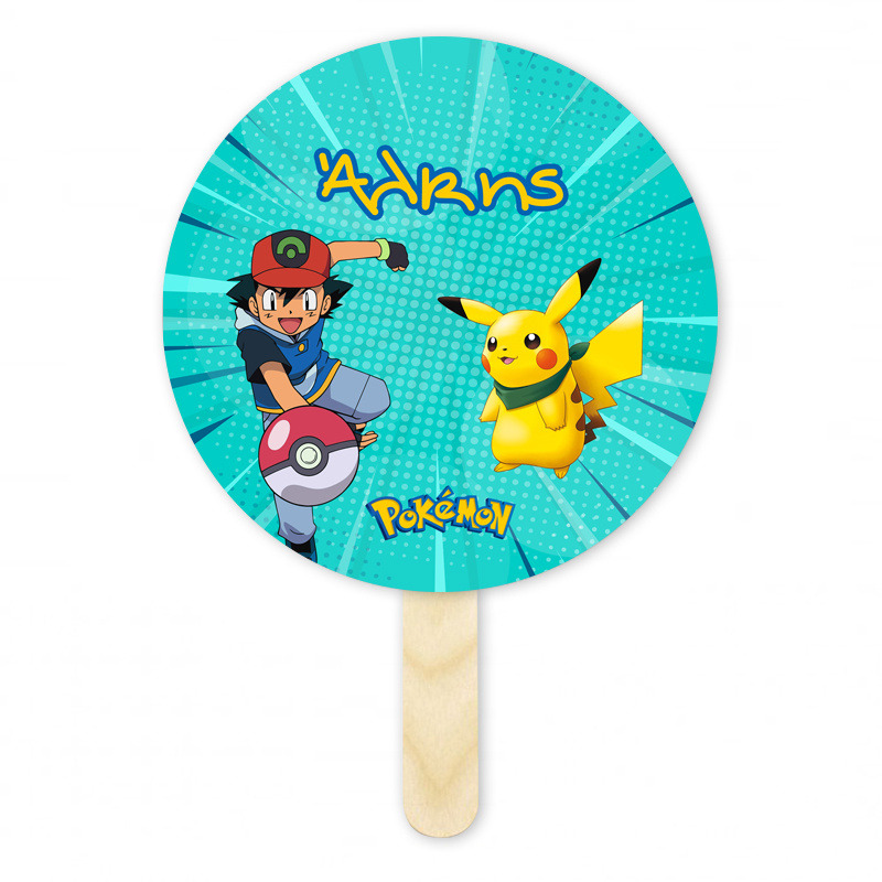 Βεντάλια Χάρτινη με όνομα Pokemon κύκλος